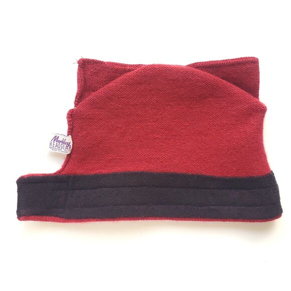 Vintage Merkley Headgear Red Wool Knit Winter Hat Toque Beanie Snowboard Canada - Picture 7 of 9